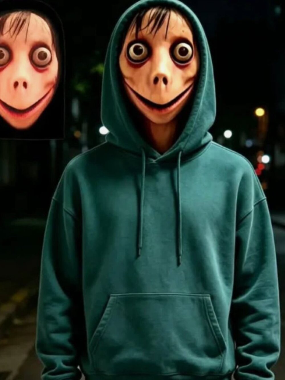 Momo Halloween Mask Horror Scary Face Breathable Mesh Costume Party